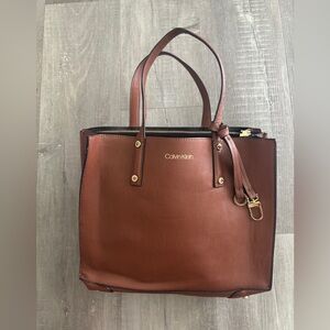 Calvin Klein Tan Leather Tote